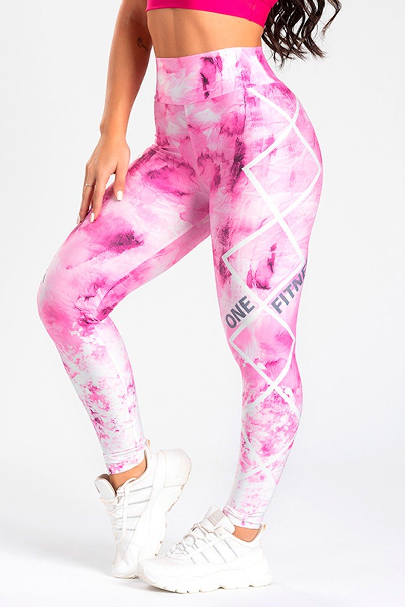 Legging Nike One de cintura alta cor-de-rosa para mulher